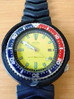 SEIKO 自動巻きダイバーズウォッチ イエロー