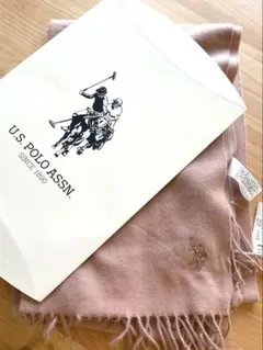 U.S. POLO ASSN. ウールマフラー ピンク