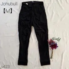 ジョンブル　パンツ　ハイウエスト　ウール　綿　麻　ブラック　【M】