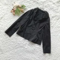 【エテルノベレッツァ】 (40/L) ジャケット シンプル ストレッチ ブラック