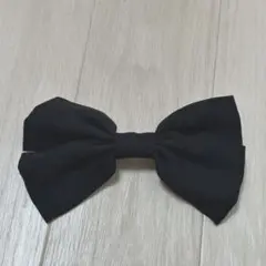 リボンバレッタ 大きめ ロング ビッグリボン 黒 髪留め コスプレ ヘアクリップ