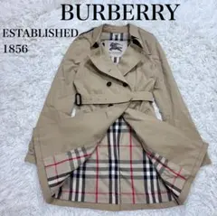 美品 BURBERRY トレンチコート 英国製 ノバチェック ベージュ S相当