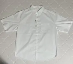 【新品未使用】GU ブロードオーバーサイズシャツ（5分袖）メンズ XL ホワイト