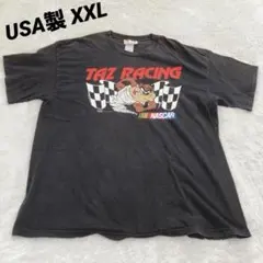 90s USA製 ルーニーテューンズ NASCAR タズ Tシャツ XXL 黒