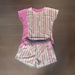 テニスウェア風ピンクベージュセット