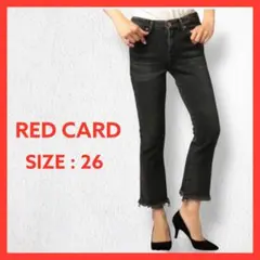 RED CARD デニムジーンズ フレアデニム カットオフ ストレッチ 伸縮性