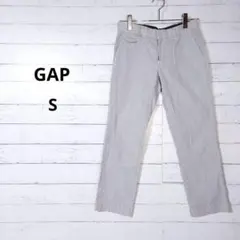 ギャップ　メンズ　シガレット　クロップドパンツ　ヒッコリー柄　ストライプ　Sのサムネイル