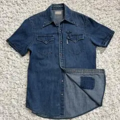 BLUE BLUE ダークデニム 半袖シャツ ウエスタンシャツ サイズ1(S)