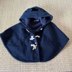 HotBiscuits 紺色　ポンチョ　ベビー　フリーサイズ