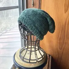 Vintage Green Knit ニット帽 緑 ミックスカラーのサムネイル