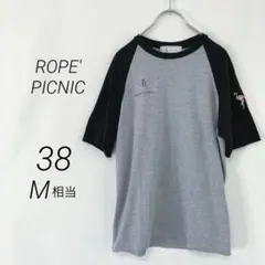 (r3055)ロペピクニック【M相当】プリントtシャツ シンプル ゆったり 2色