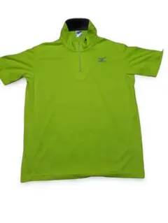 MIZUNO ライムグリーン ハーフジップポロシャツ