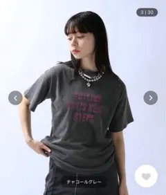 【JEANASIS】 ダメージプリント Tシャツ