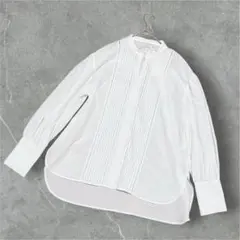 Te chichi テチチ ノーカラーピンタックホワイトシャツ 新品