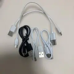USBケーブル 5本セット ホワイト ブラック