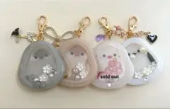 桜文鳥キーホルダー シェイカー レジン ハンドメイド