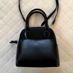 GU 2way ショルダーバッグ ハンドバッグ ボストンバッグ ブラック 黒