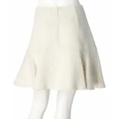 アプワイザーリッシェ　ツイードフレアミニスカート　ホワイト