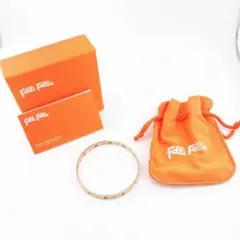 Folli Follie クローバー ハート バングル ブレスピンクゴールド