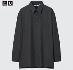 2022FW UNIQLOU オーバーサイズシャツ　DARK GLAY Lサイズ