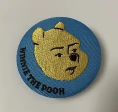 ディズニー　プーさん刺繍缶バッジ