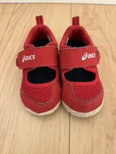 asics ベビーサンダル レッド13cm