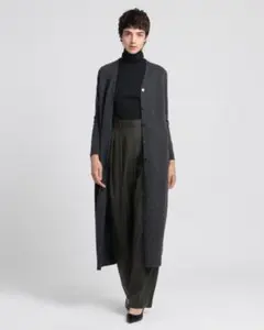 【新品タグ　未使用】theory 　セオリー ロングジレ コート ベスト 黒 中古・古着通販】theory (セオリー) Admiral Crepe/ロングジレ