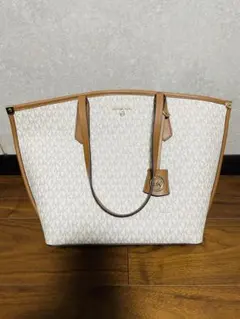 【美品】MICHAEL KORS トートバッグ ホワイト ブラウン