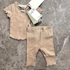 新品★ベビー 50cm H&M セットアップ 半袖 オーガニックコットン