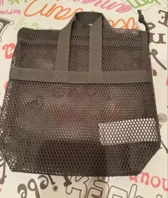 無印良品　立体メッシュ持ち手付き巾着　S カーキのサムネイル