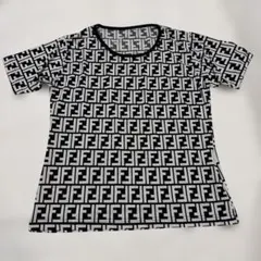 フェンディ ズッカ柄 カットソー ロゴ Tシャツ