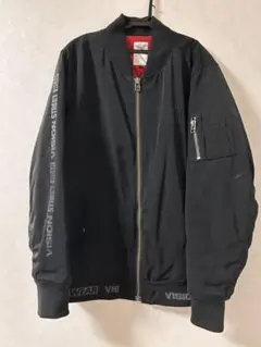 VISION STREET WEAR ブラックナイロンジャケット