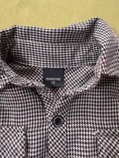 ぷ*ー様 今週処分！manina チェック柄ロンパース 70