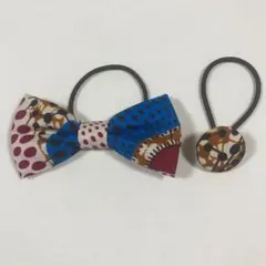 現品限り SALE☘️ No.29 アフリカン シュシュ 2点セット バティック 