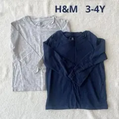 H&M キッズ ロンT 2枚セット 3-4Y