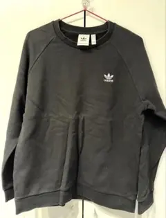 adidas originalsスウェット ブラック フェード 刺繍ロゴ 美品