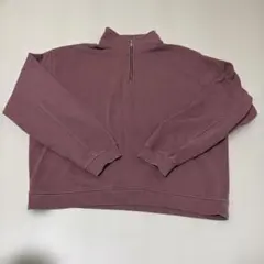 ZARA パープル ハーフジップ トレーナー L