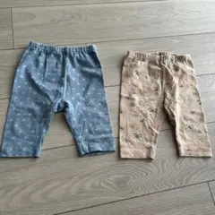 ハート・花柄レギンス2枚セット