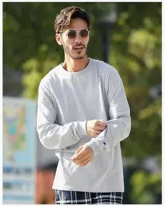 Champion ヘザーグレー 長袖Tシャツ M