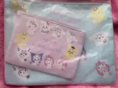ちいかわ サンリオ フラットポーチ2個セット