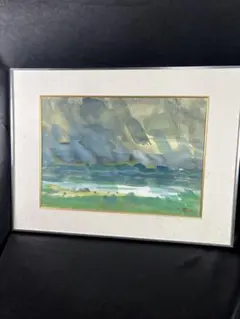 【真作】版画　ミッシェル・バテュ　シルクスクリーン　引き潮　X44 真作】版画 ミッシェル・バテュ シルクスクリーン 引き潮 X44 - メルカリ