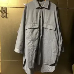 BIG Pocket Shirt Coat HARE ブルー フリーサイズ