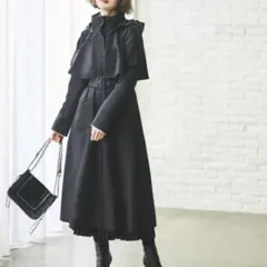 現行品　ルイルエブティック　2way 撥水 　フードロングトレンチコート