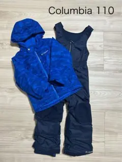 【美品】Columbia スキーウェアセット 110サイズ 青