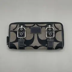 Coach Soho Signature Canvas Black Wallet