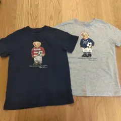 ポロベアTシャツ 2枚セット 5T＆6T 120/60 ネイビー ＆グレー