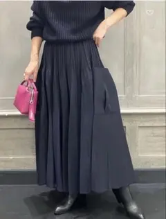 ユナイテッドアローズ　オーガンジー ポケット プリーツスカート