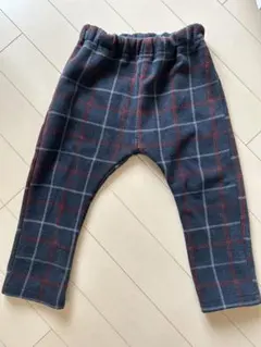チェック柄パンツ 90サイズ 紺色系