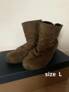 ブラウン スエード ショートブーツ