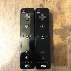 【動作確認済み】Wiiリモコンブラック2個セット